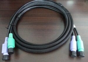 MINI DIN male pair and braid edit cable